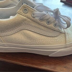 Vans Kids Sparkly White Sneakers - new WITHOUT box